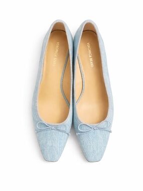 Veronica Beard Cecile Denim Ballet Pumps Blue Size 9 NWT